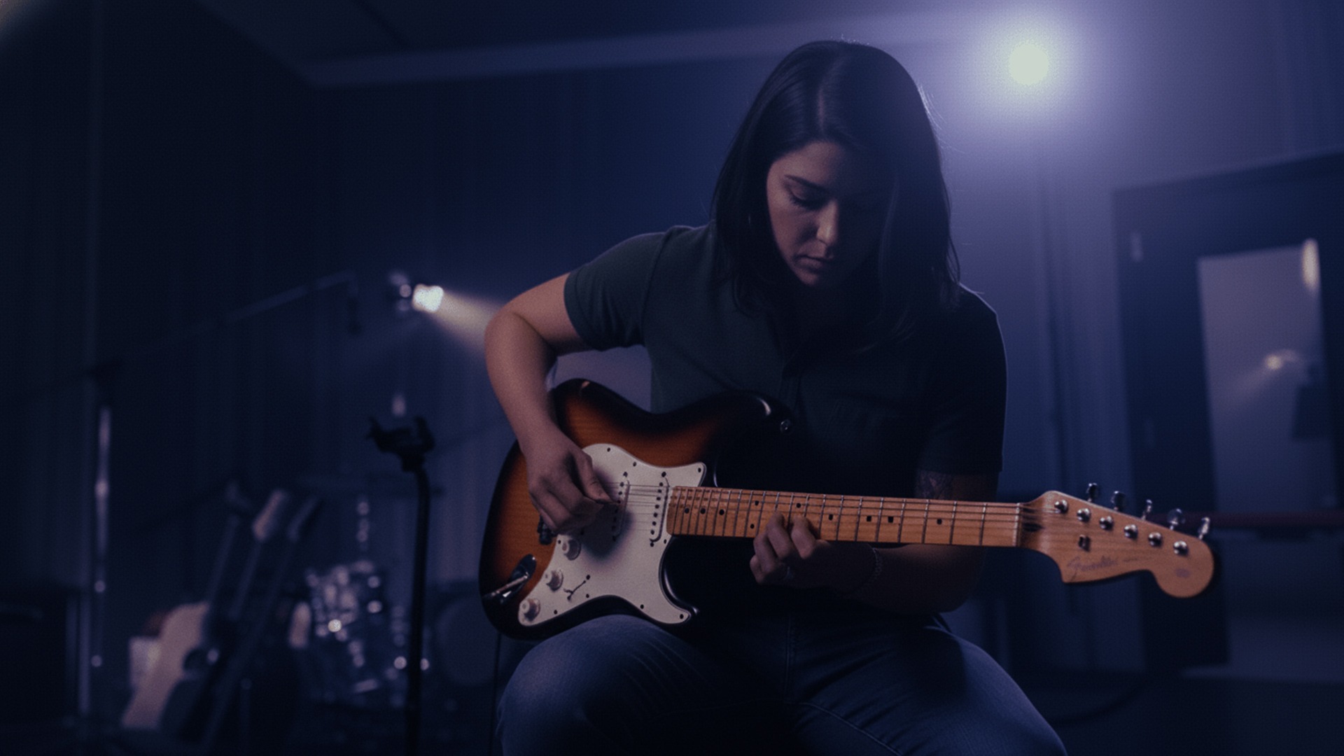 Singer worship moment